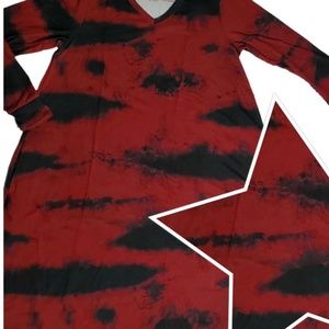 Lularoe Emily 2xl red and black